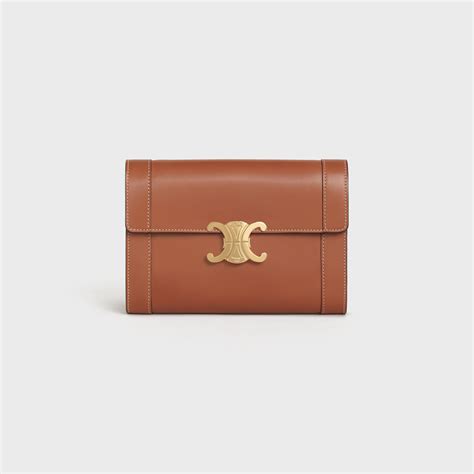 celine strap bag triomphe in natural calfskin|Celine mini triomphe bag.